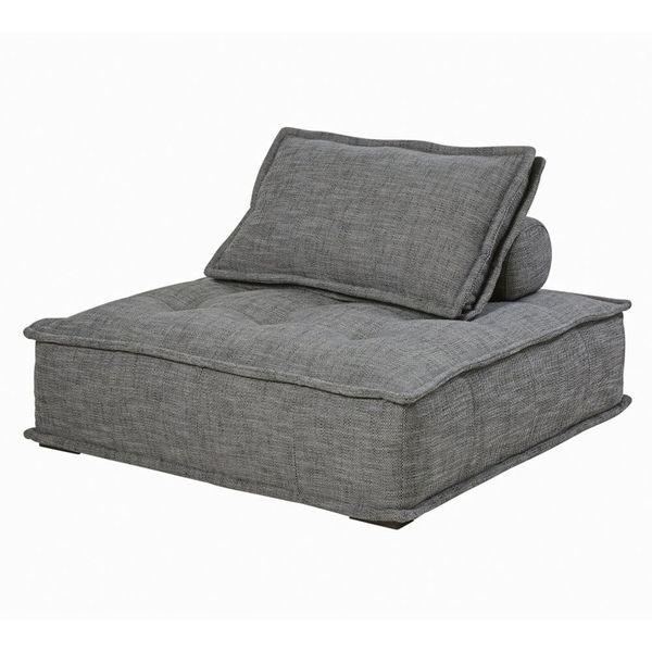 Диван-крісло з подушкою темно-сірого кольору Elementary фото