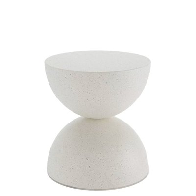 Дизайнерський круглий столик із магнезії D38 білий Bergamote фото