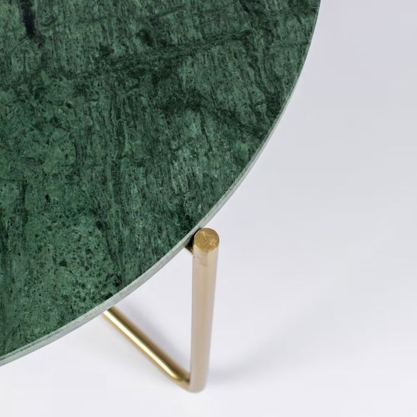 Журнальний столик із зеленого мармуру та металу D70 Timpa фото