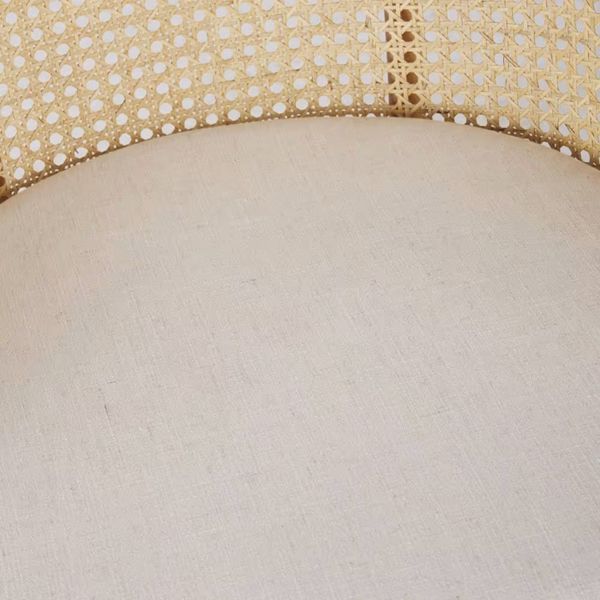 Обеденное кресло цвета экрю с плетением из ротанга Sockette фото