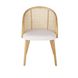 Обеденное кресло цвета экрю с плетением из ротанга Sockette фото 2