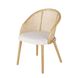 Обеденное кресло цвета экрю с плетением из ротанга Sockette фото 1