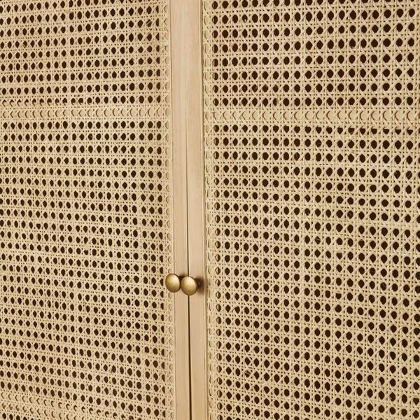 Шафа 2-дверна з 2 висувними шухлядами з плетеним ротангом Suzelle фото