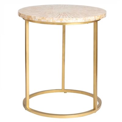 Приставной столик из перламутра и золотого металла Sontay фото