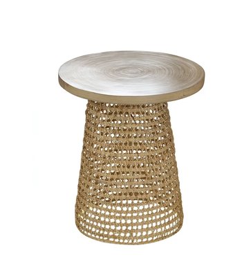 Приставний столик з бамбуковою стільницею та основою з ротангу M21044948 фото