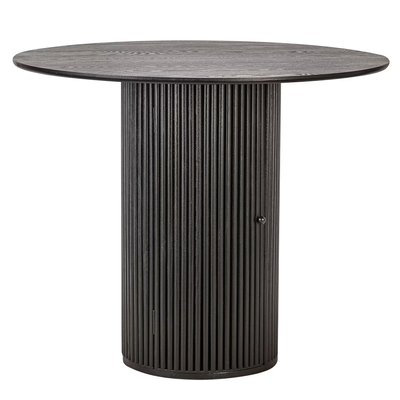 Обеденный круглый стол из массива сосны на 4 персоны D90 черный Havana фото