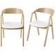 Комплект из 2-х стульев из бука и текстиля белый Oakham BUSINESS фото 1