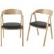 Комплект из 2-х стульев из бука и текстиля черный Oakham BUSINESS фото