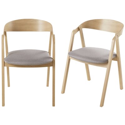 Комплект из 2-х стульев из бука и текстиля серый Oakham BUSINESS фото