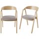 Комплект из 2-х стульев из бука и текстиля серый Oakham BUSINESS фото