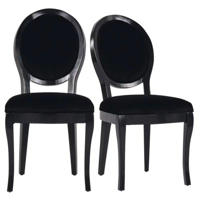 Комплект із 2-х чорних класичних стільців Joséphine фото