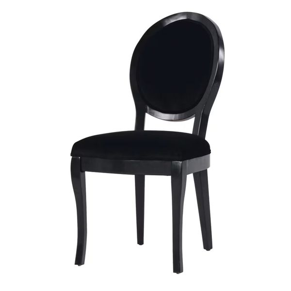 Комплект із 2-х чорних класичних стільців Joséphine фото