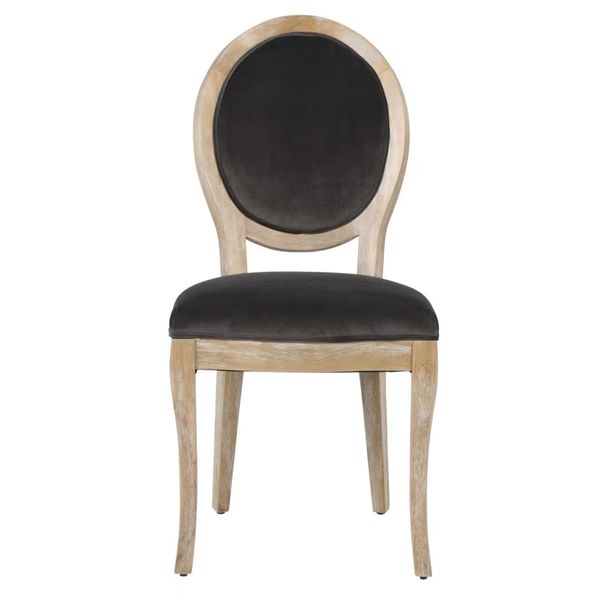 Комплект із 2-х темно-сірих класичних стільців Joséphine фото