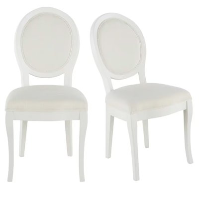 Комплект із 2-х білих класичних стільців Joséphine фото